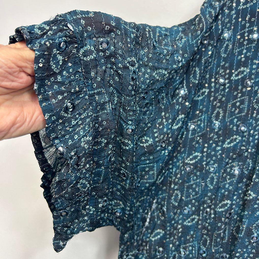 Virtuelle Teal Sequin Top - Size 24