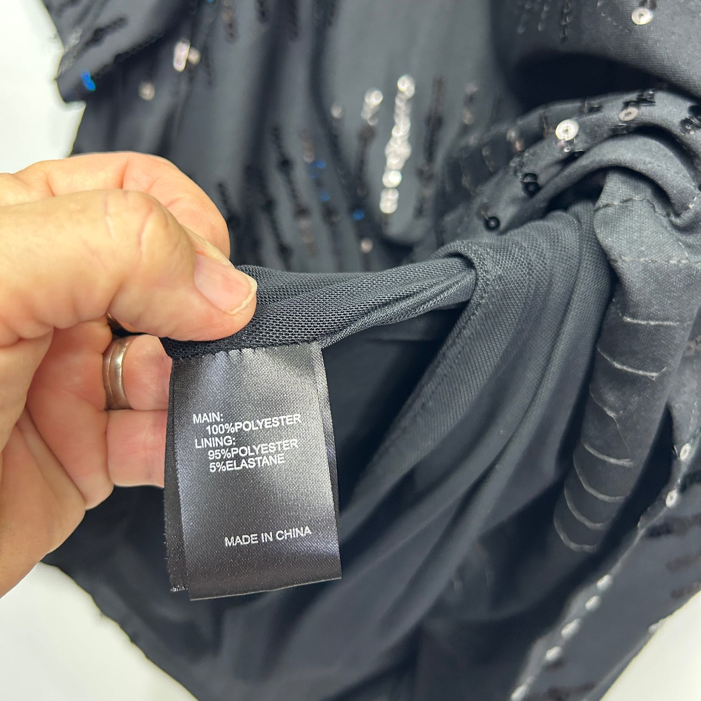 Taking Shape Black Sequin Embellished Top - Size 22/XL