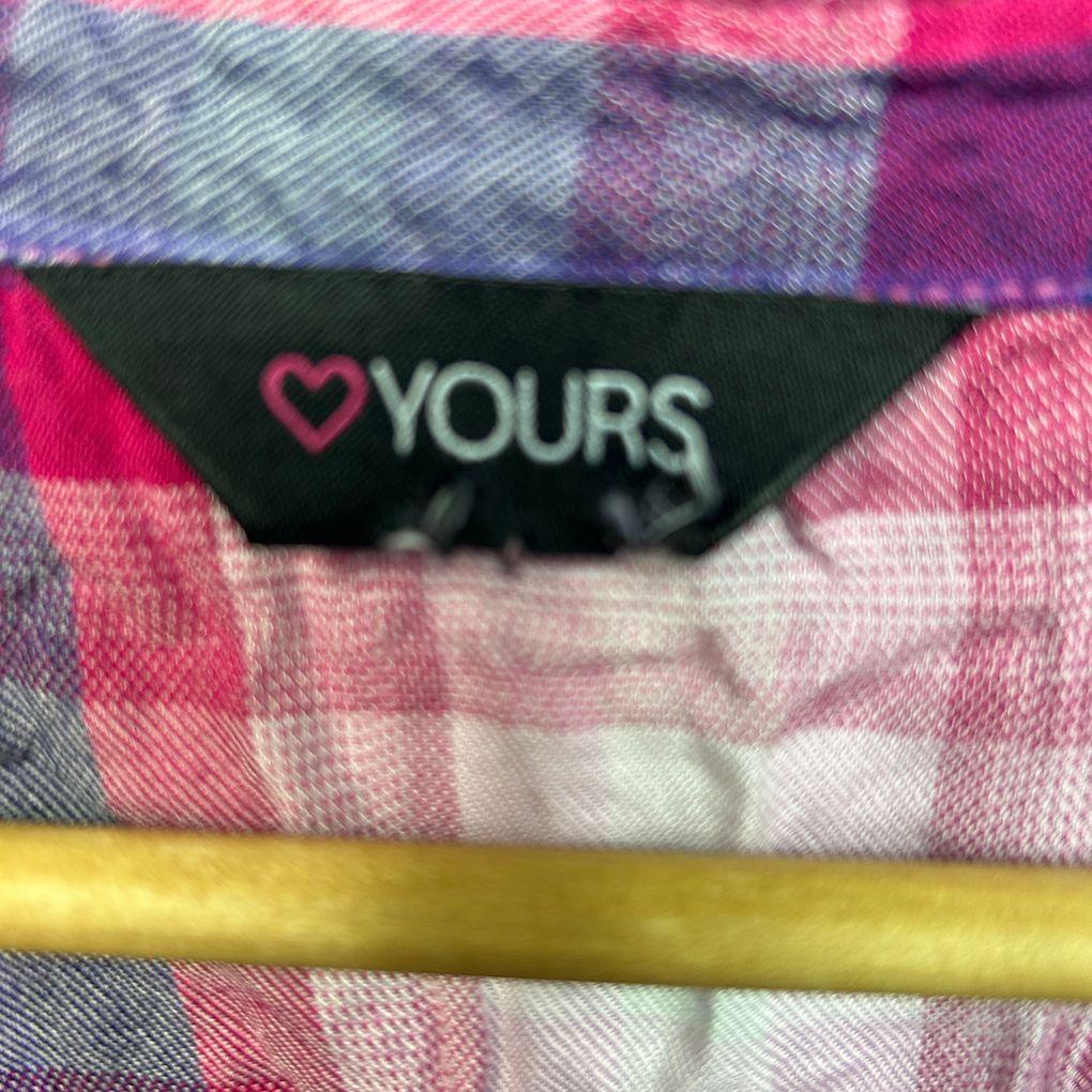 Yours Multicoloured Check Shirt - Size 22-24