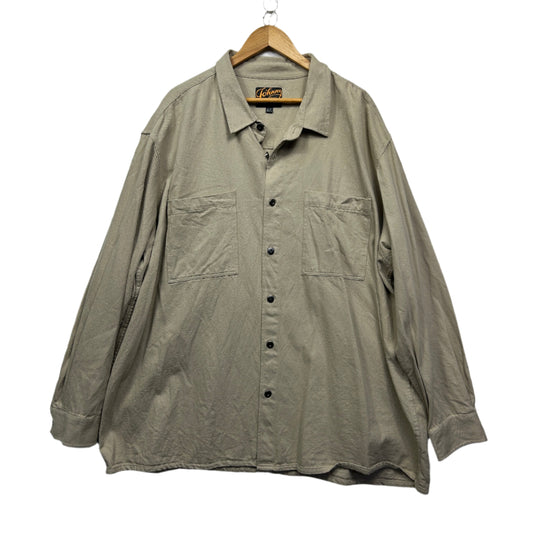 Johnny Bigg Shirt Size 5XL Khaki Long Sleeve