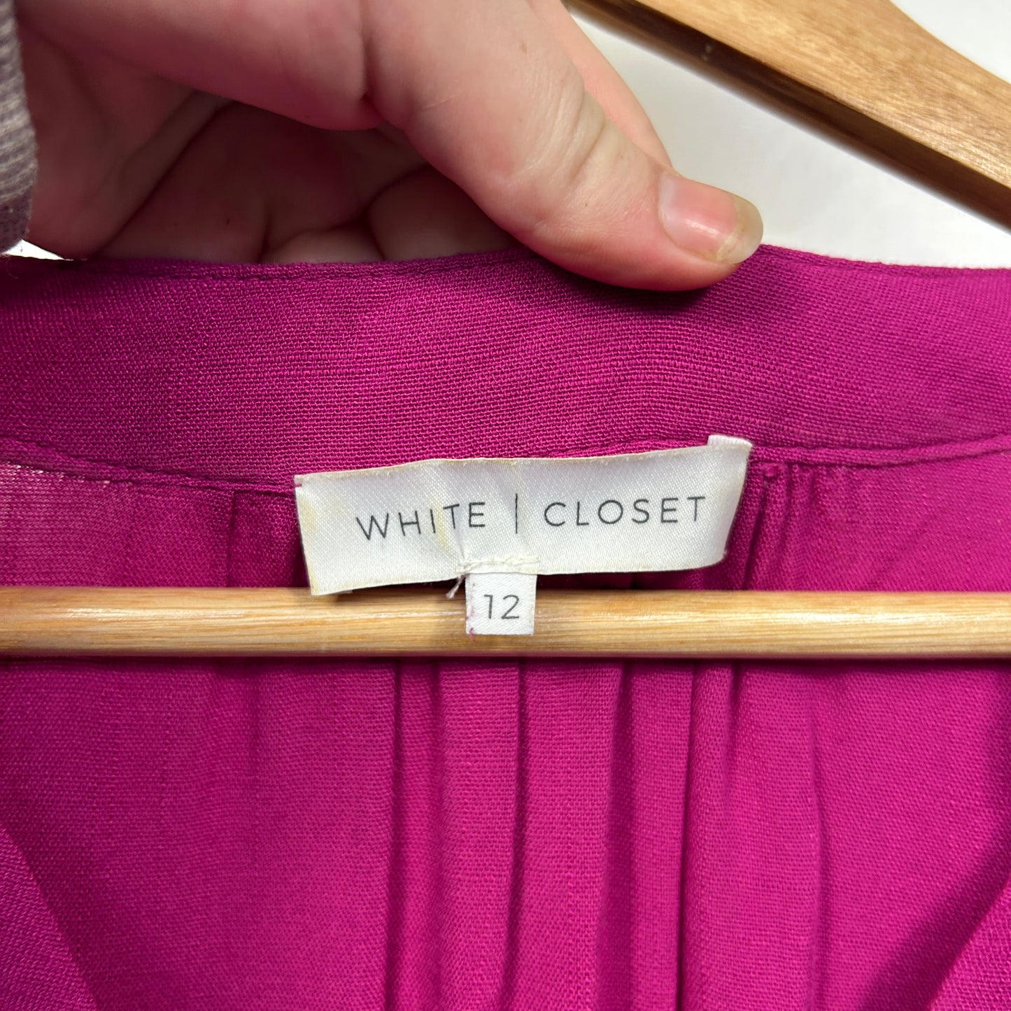 White Closet Magenta Tiered Smock Dress - Size 12