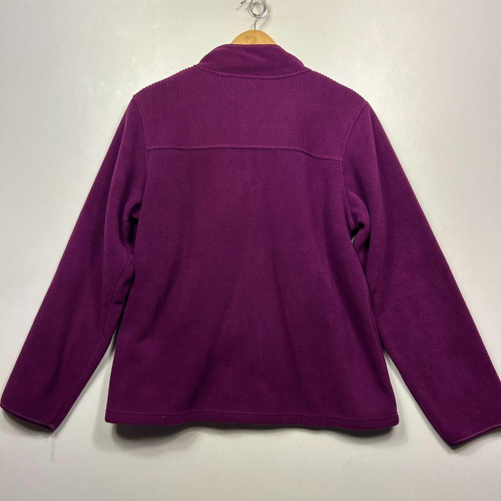 Rusty Purple Polyester Fleece Jacket - Size 16