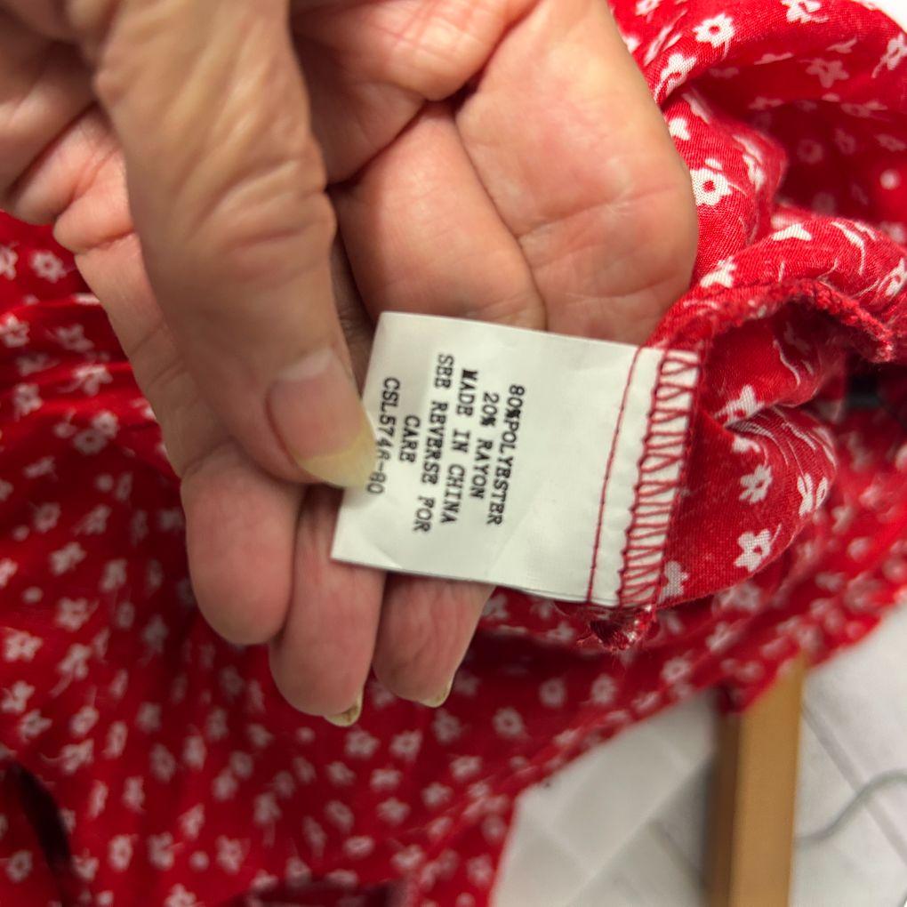 You + All Red Floral Skirt - Size 18