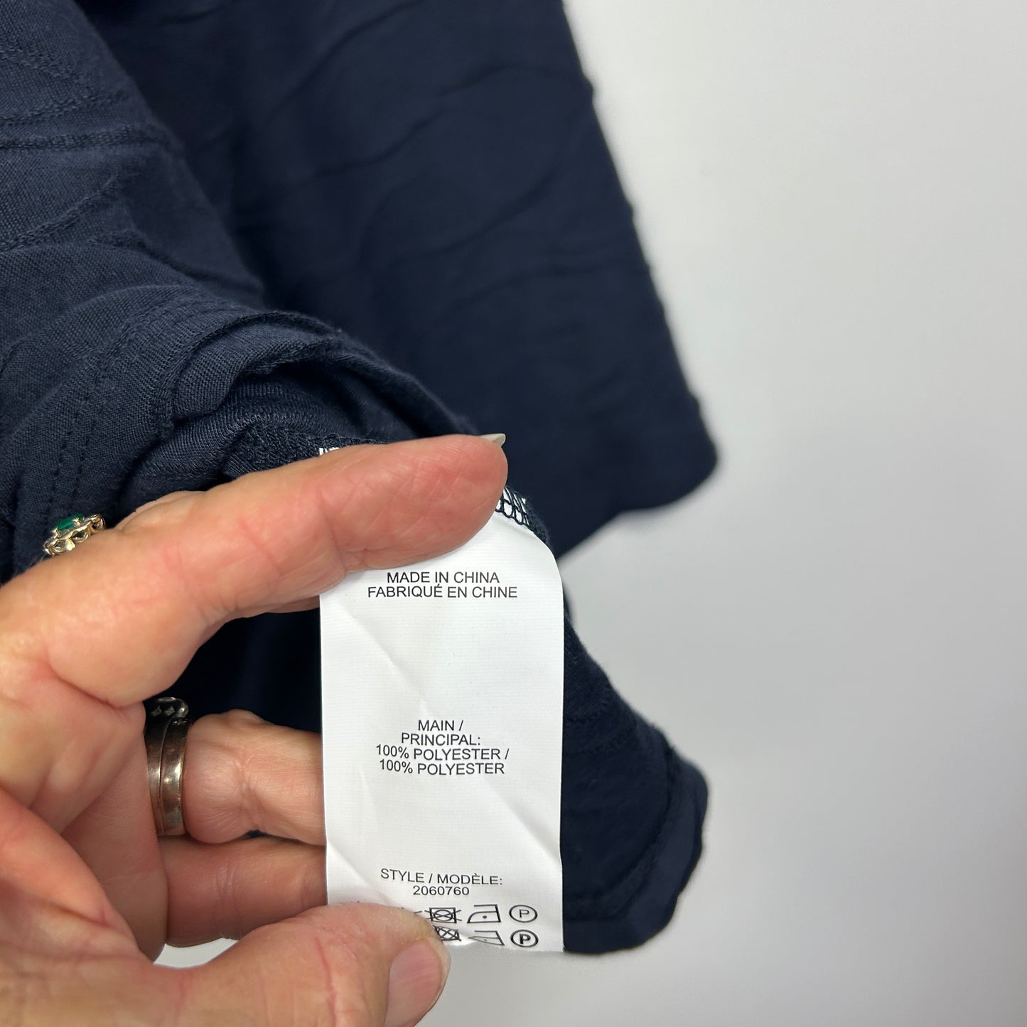 Millers Navy Blue Textured Top - Size 22