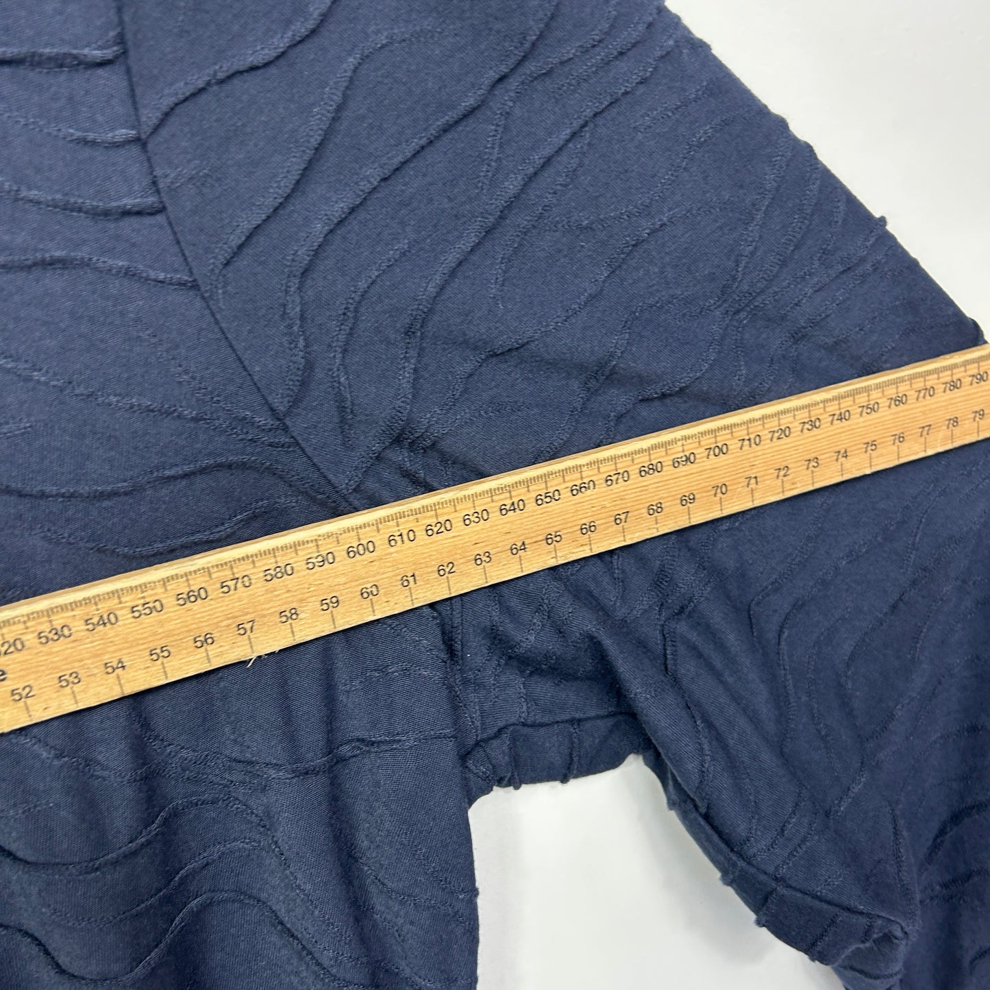 Millers Navy Blue Textured Top - Size 22