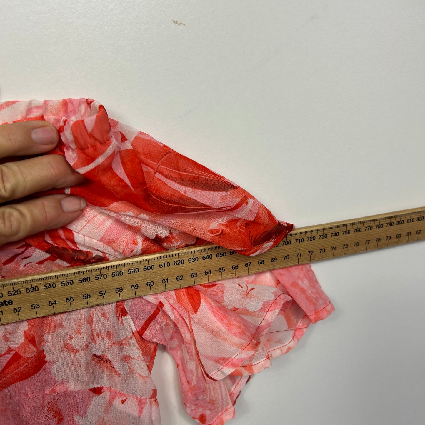 Millers Pink and Coral Floral Print Cold Shoulder Top - Size 18