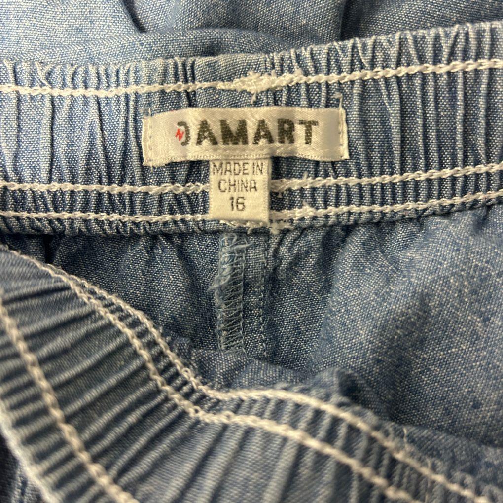 Damart Blue Cotton Pants - Size 16