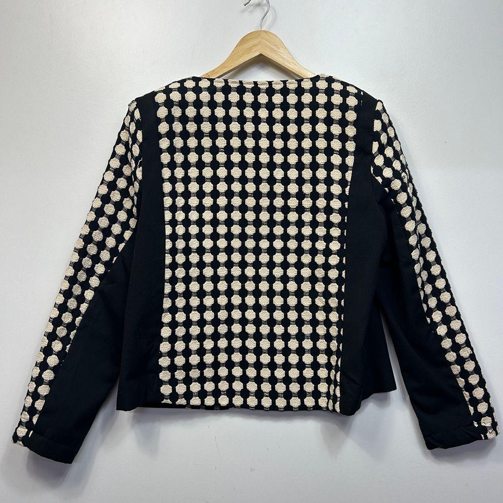 Quelque Black Cotton Jacket - Size 18