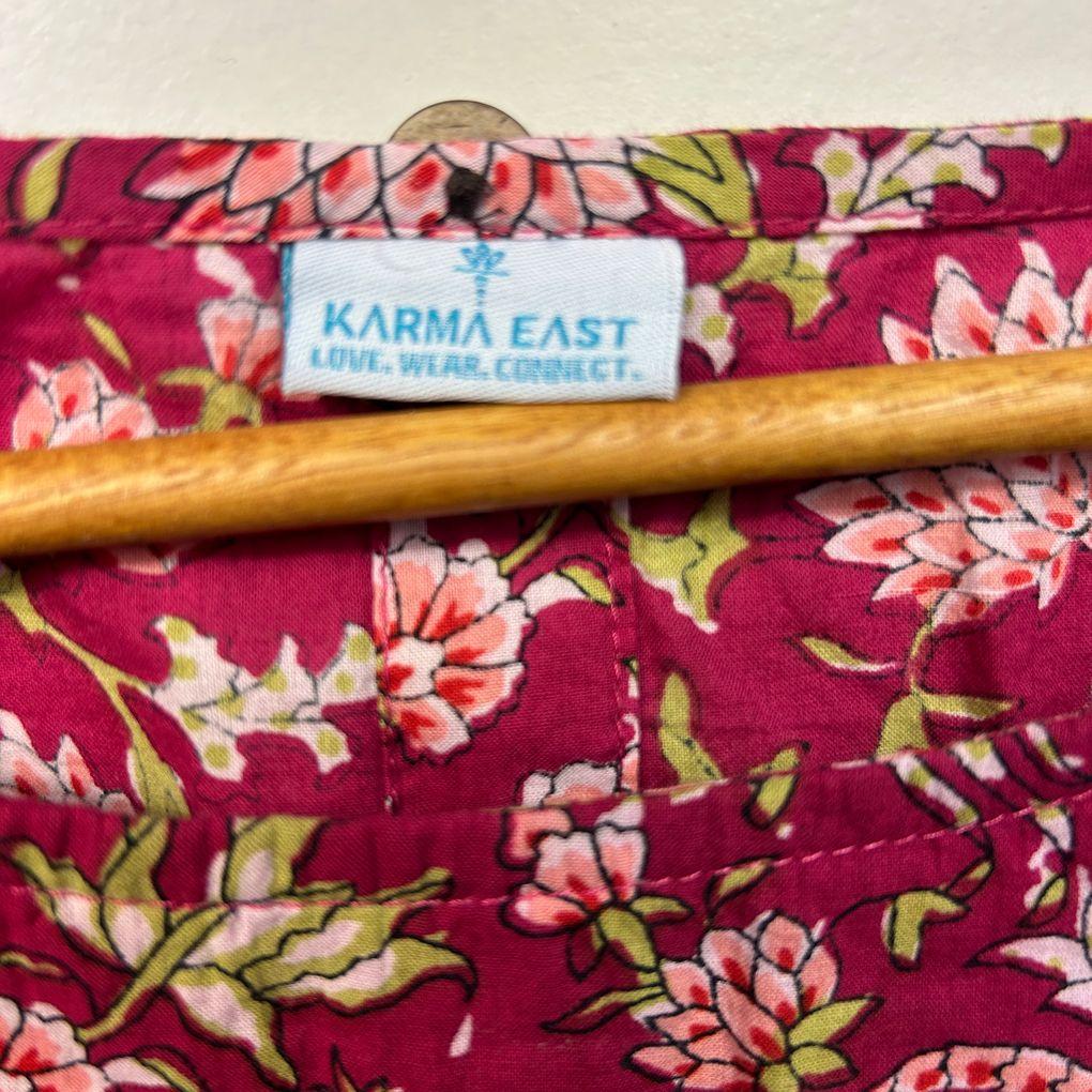 Karma East Pink Cotton  Crop Top - Size 2XL