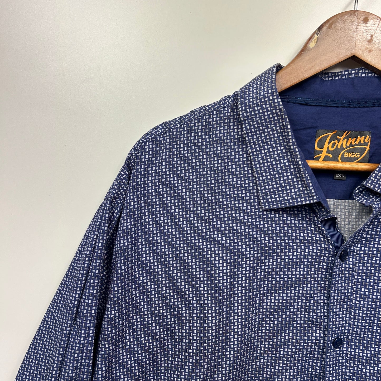 Johnny Bigg Shirt Size 5XL Blue Long Sleeve
