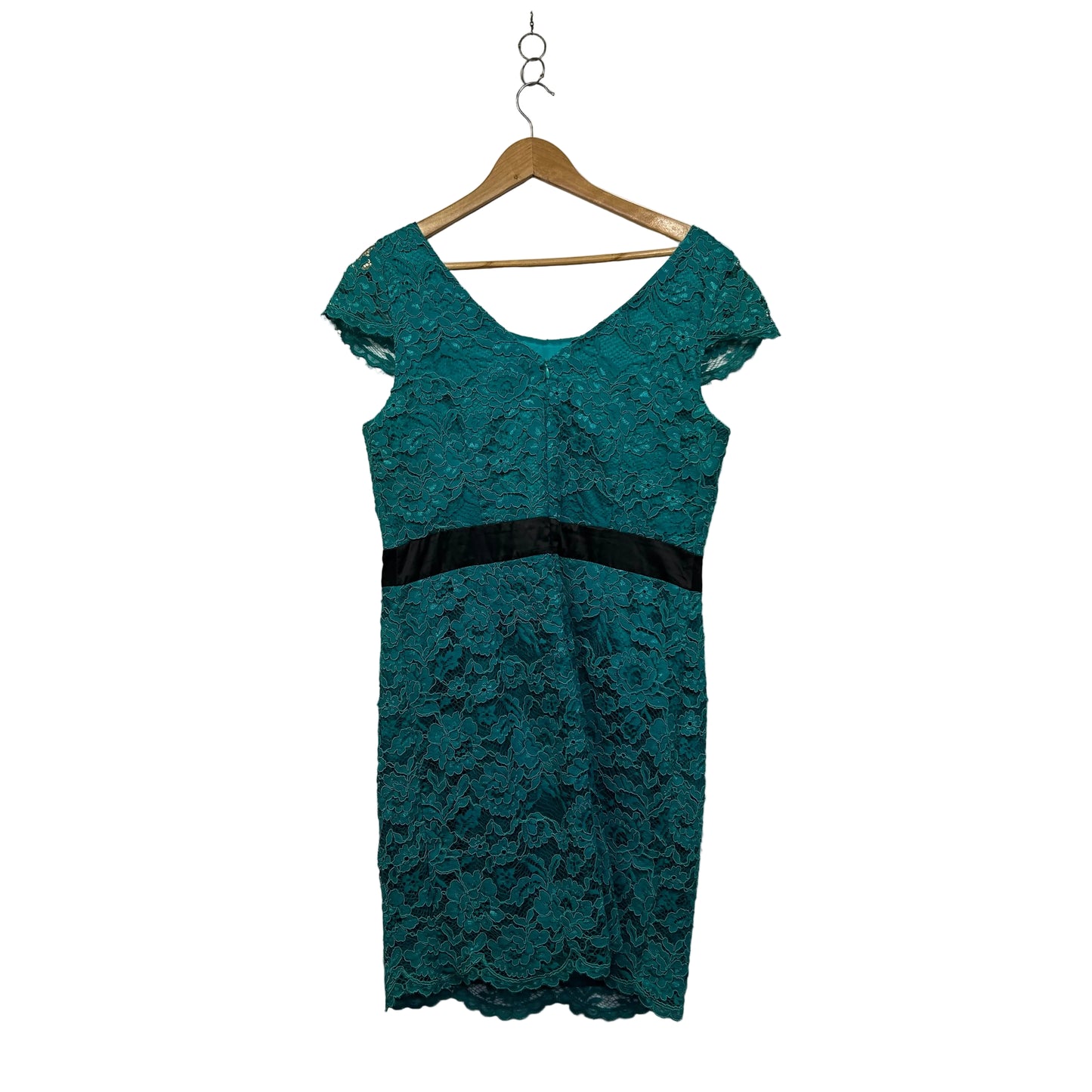 Review Teal Lace Cocktail Dress - Size 16