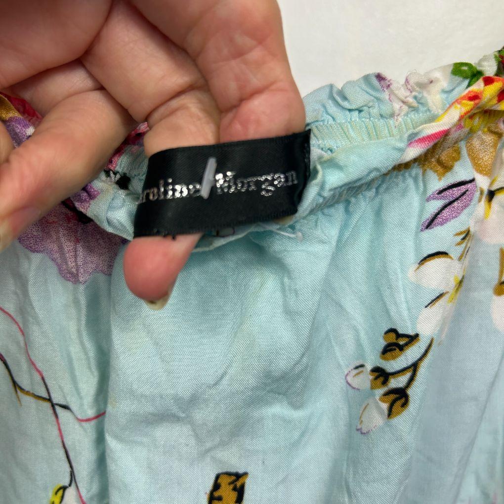 Carolina Morgan Blue Floral Top - Size 14/16