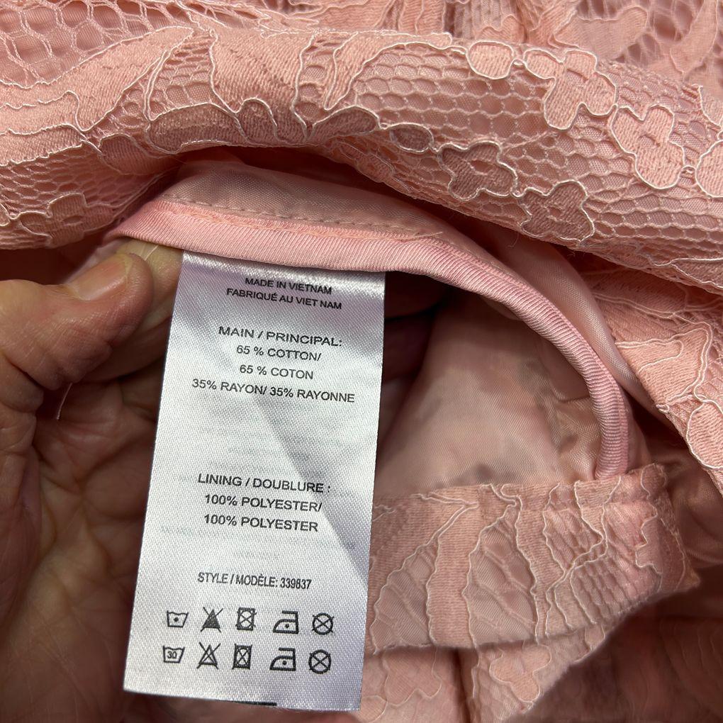 Kaleidoscope Pink Lace Cotton Jacket - Size 16/18