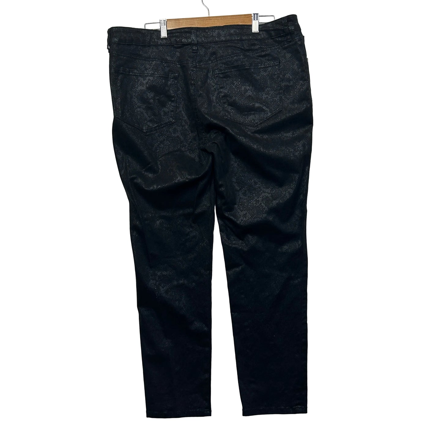 Piper Woman Black Textured Pants - Size 20