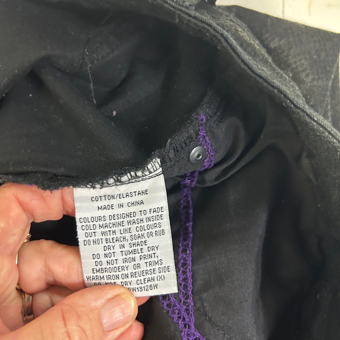 Piper Woman Black Textured Pants - Size 20