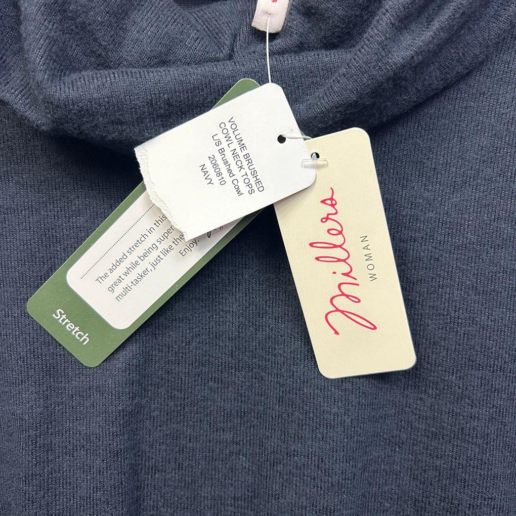 Millers Navy Cowl Neck Top - Size 22
