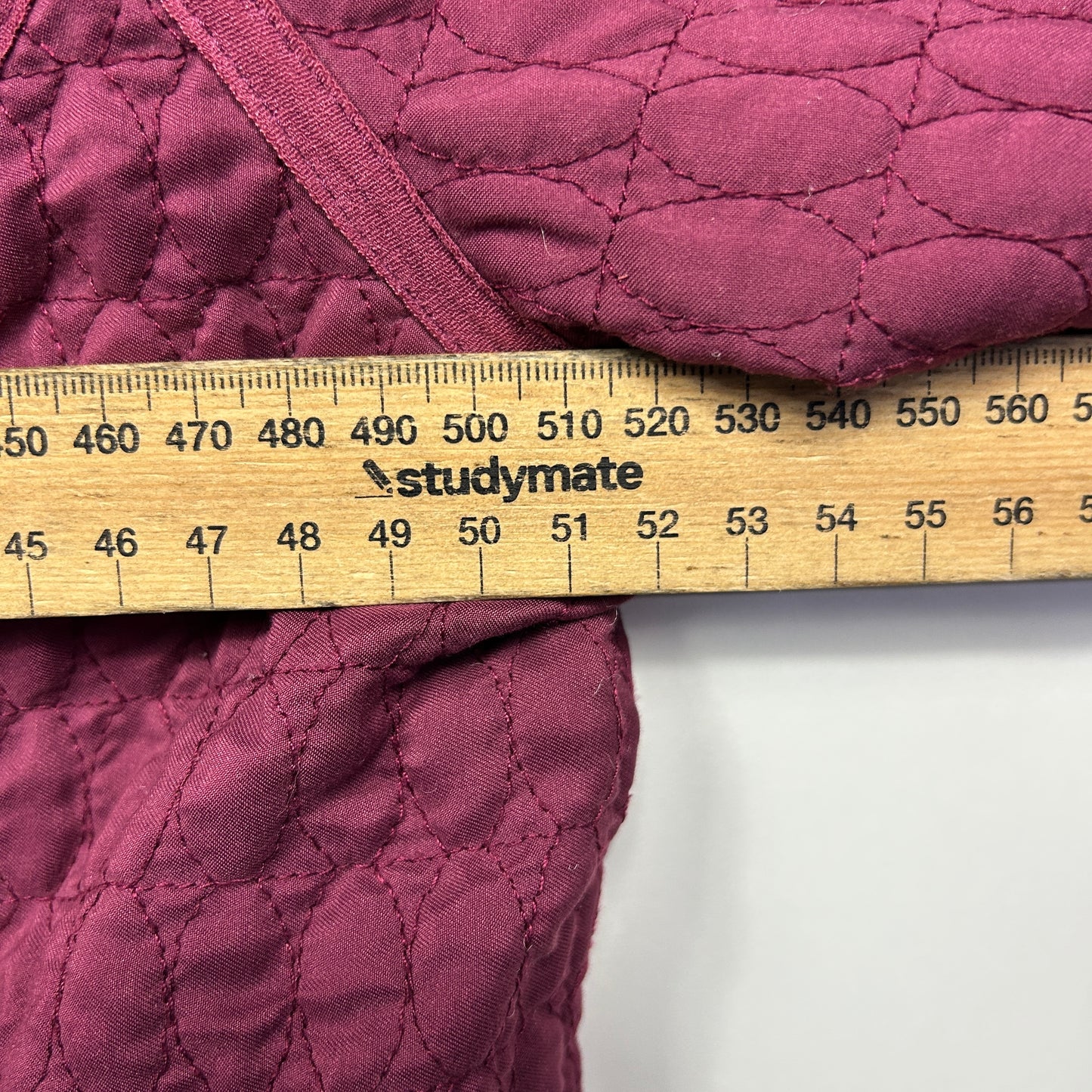 Liz Jordan Quilted Jacket Size Large 14 Maroon Pockets Long Sleeve