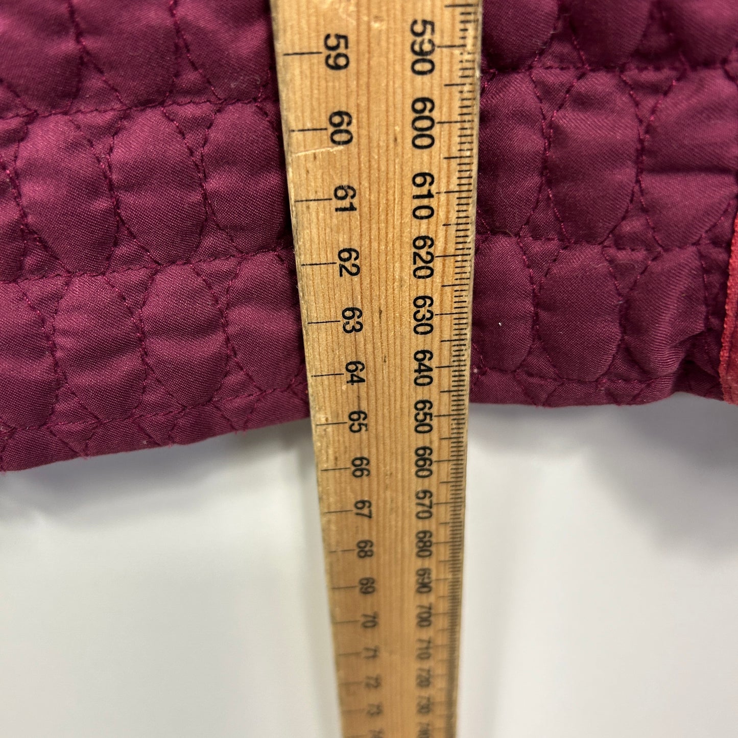 Liz Jordan Quilted Jacket Size Large 14 Maroon Pockets Long Sleeve