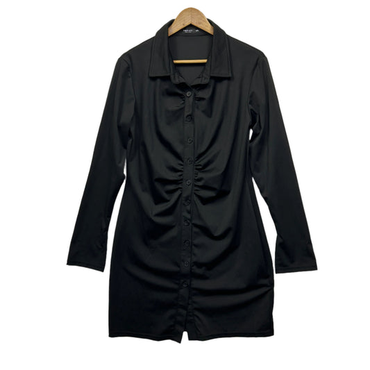 Shein Dress Size 14 16 1XL Black Long Sleeve Button Up