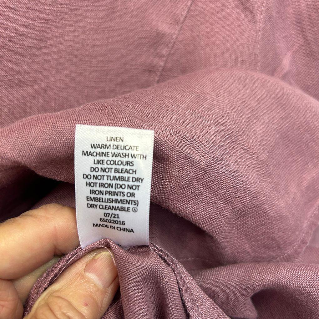 Target Curve Pink Linen Top - Size 18