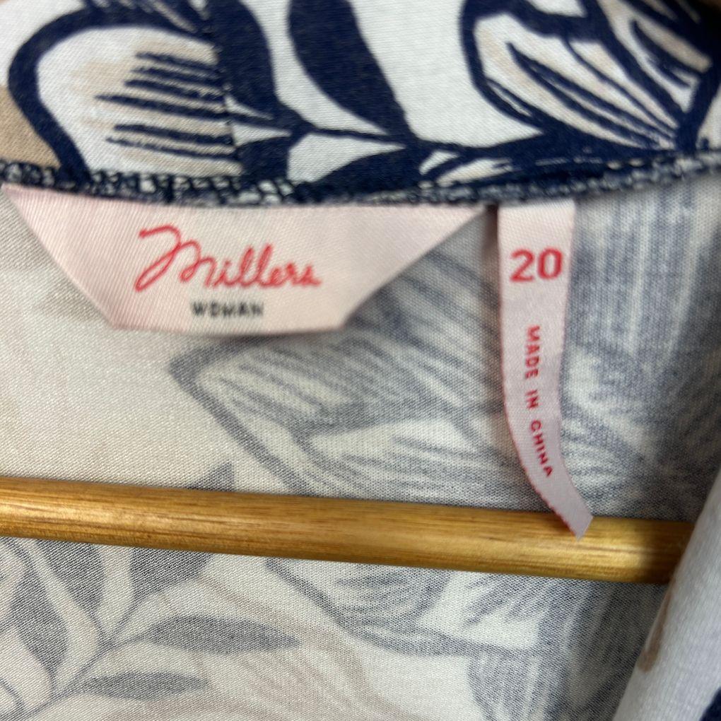 Millers Cream Floral Shirt - Size 20