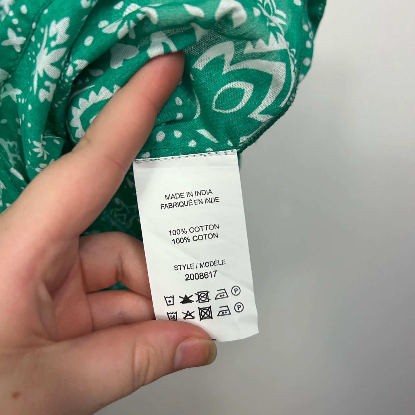 Millers Green Paisley Print Shirt -  Size 16