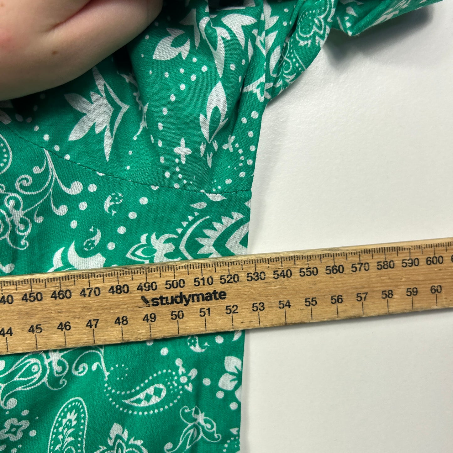 Millers Green Paisley Print Shirt -  Size 16