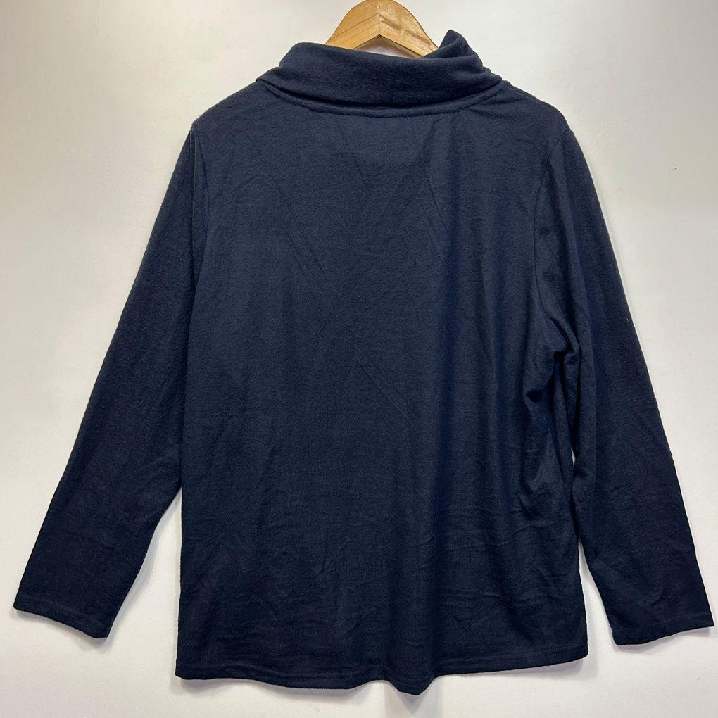 Millers Navy Cowl Neck Top - Size 20