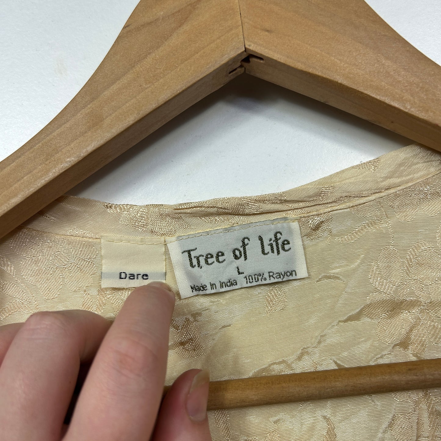 Tree of Life Gold Floral Crop Top - Size Large