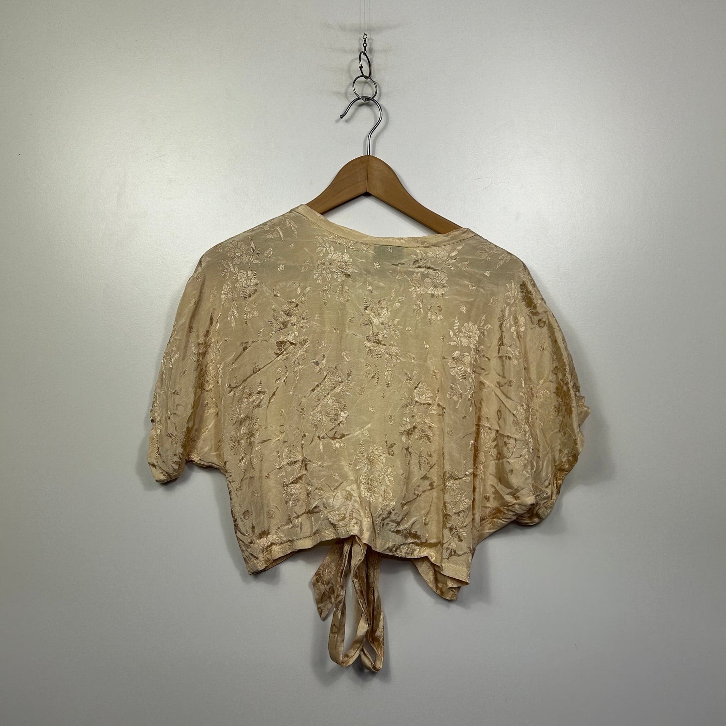 Tree of Life Gold Floral Crop Top - Size Large