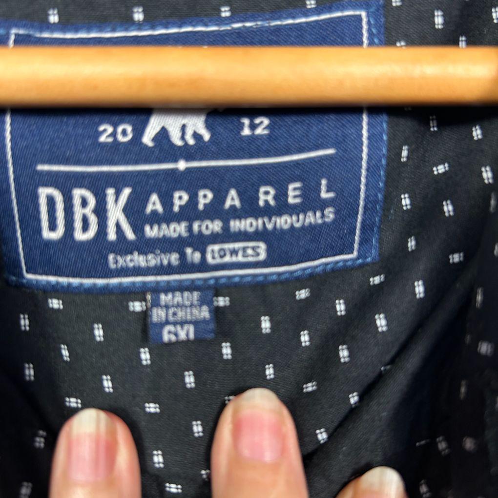 DBK Apparel Navy Check Shirt - Size 6XL