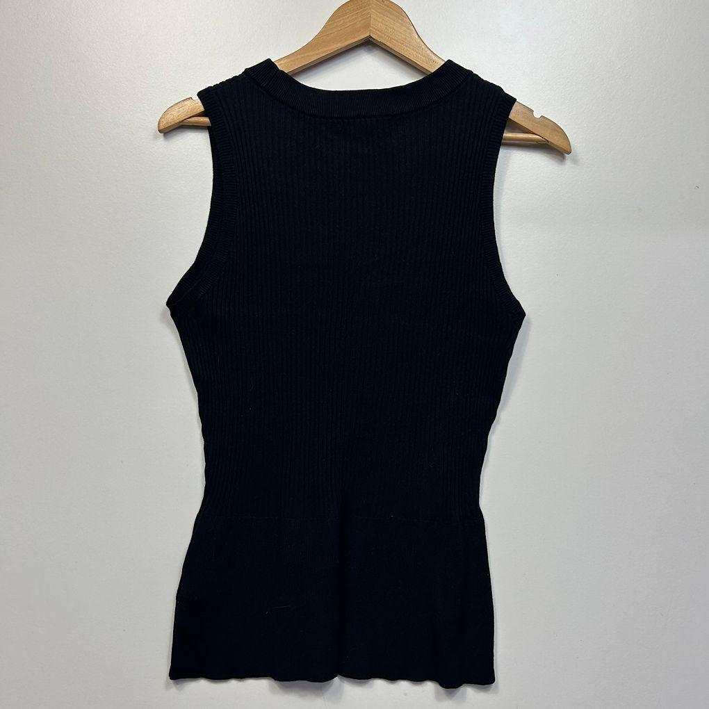 Preview Black Sleeveless Knit Top - Size XL