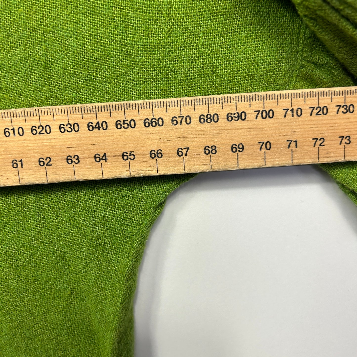 Taking Shape Linen Blend Top Size 16 Small Plus Green Short Sleeve Layered
