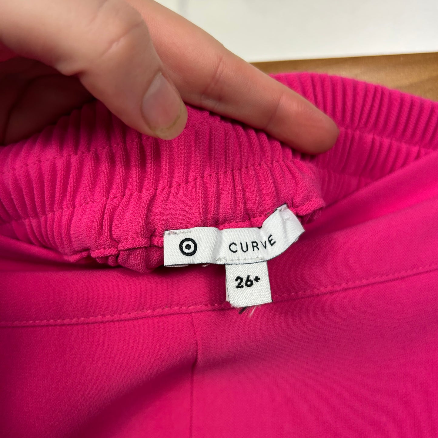 Target Curve Hot Pink Wide-Leg Cropped Pants - Size 26