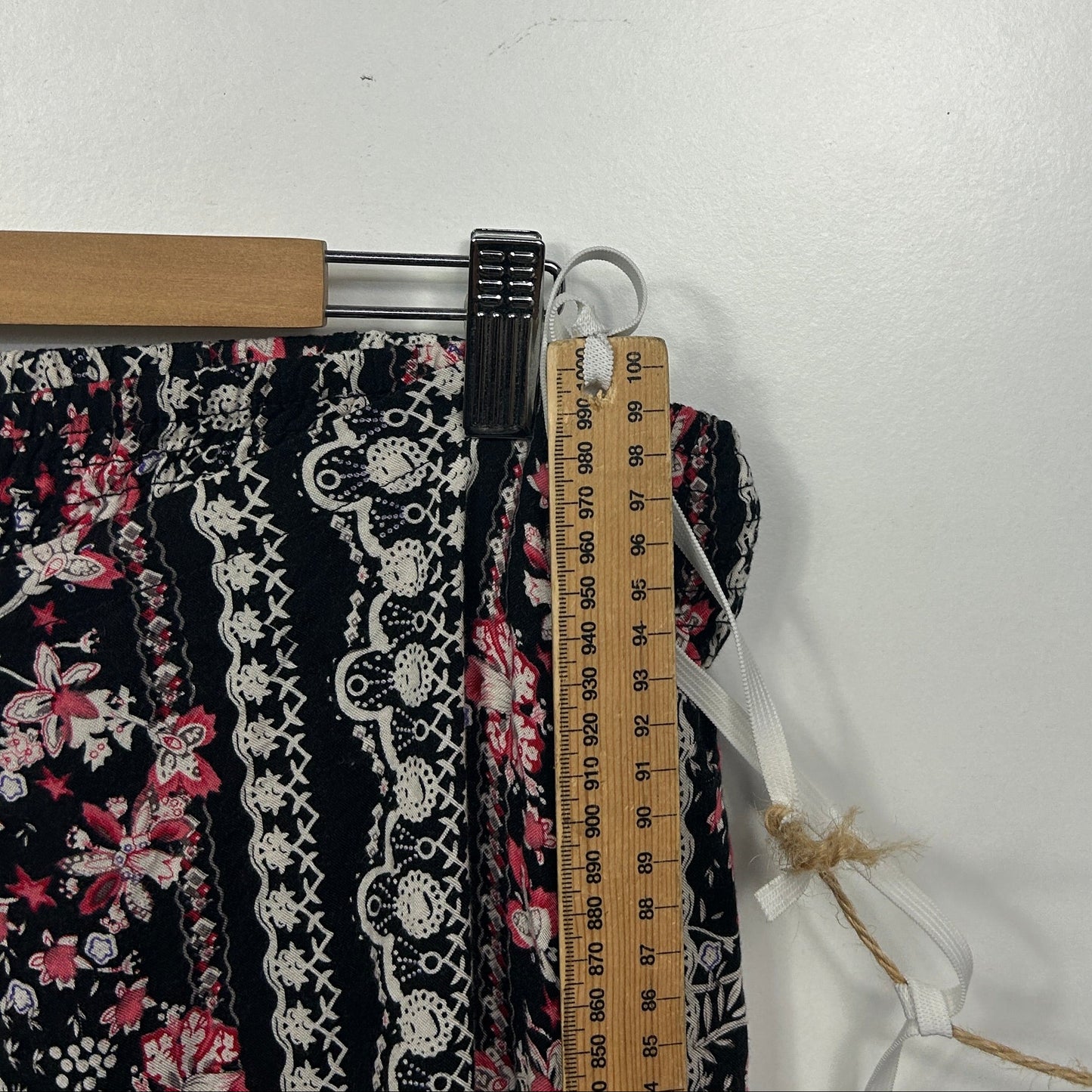 Crossroads Black Floral Print Pants - Size 16