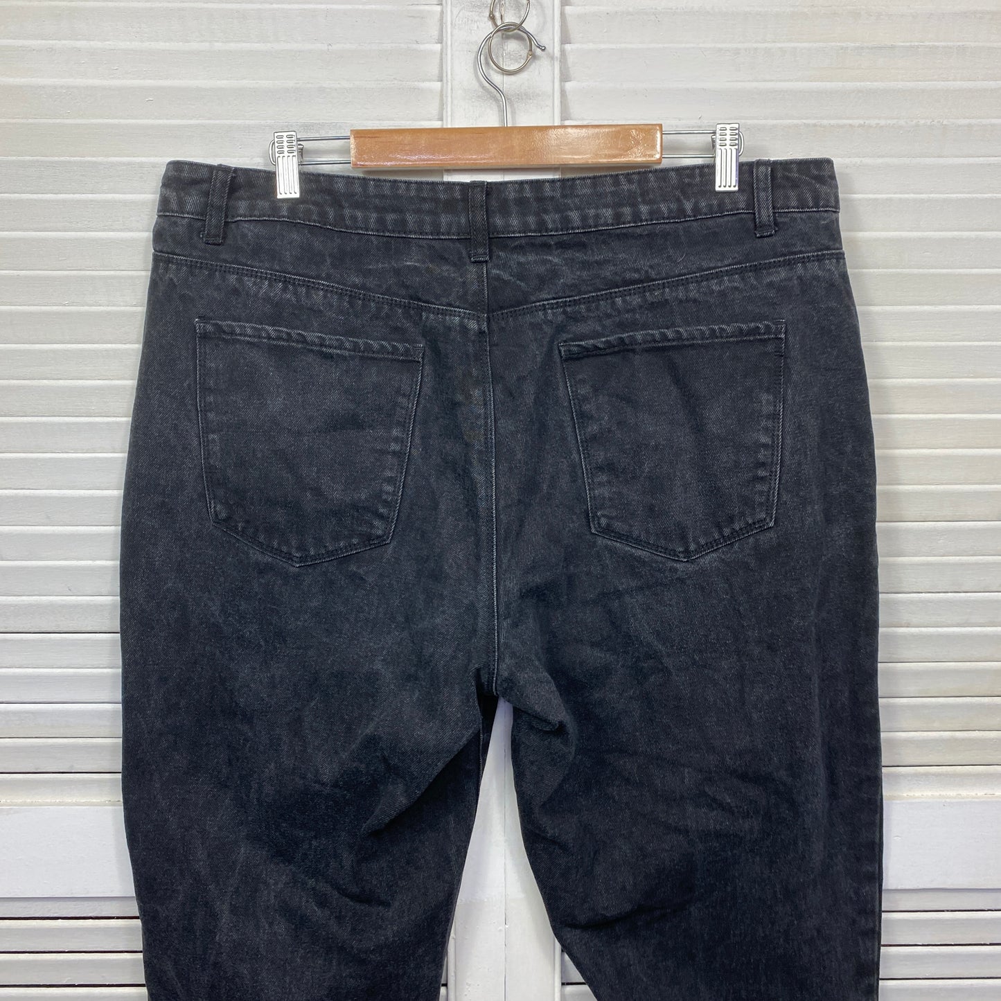 You & All Denim Jeans Size 18 Black Distressed Pockets