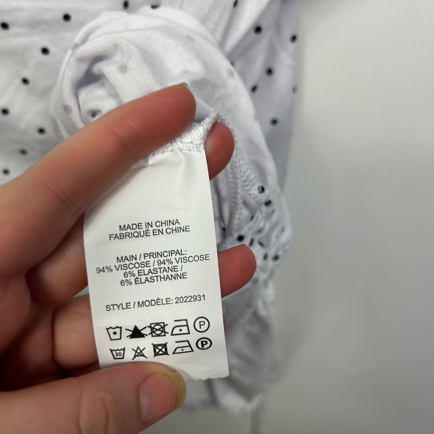 Autograph White Polka Dot Top - Size 24