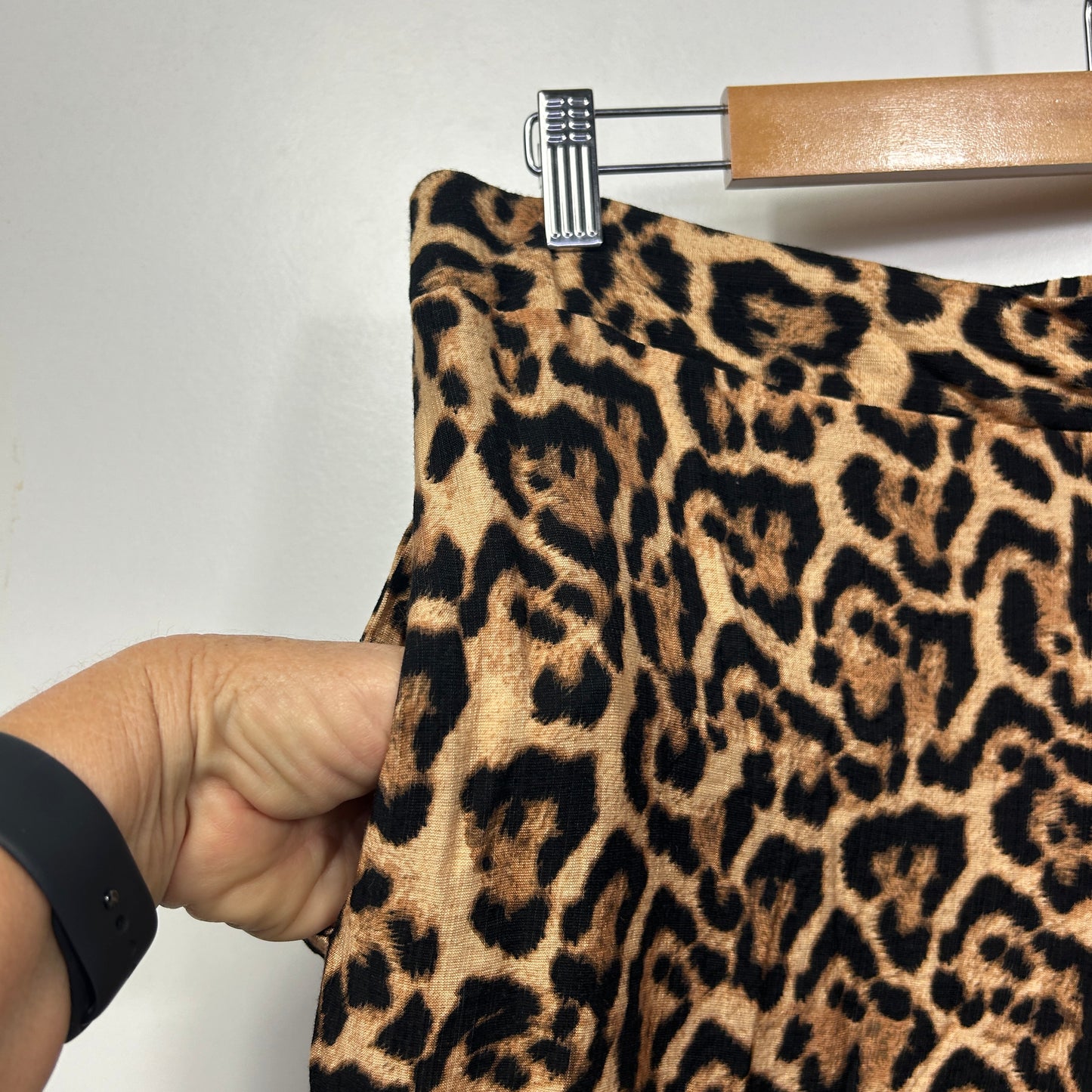 Missy Q Leopard Print Pants - Size 16