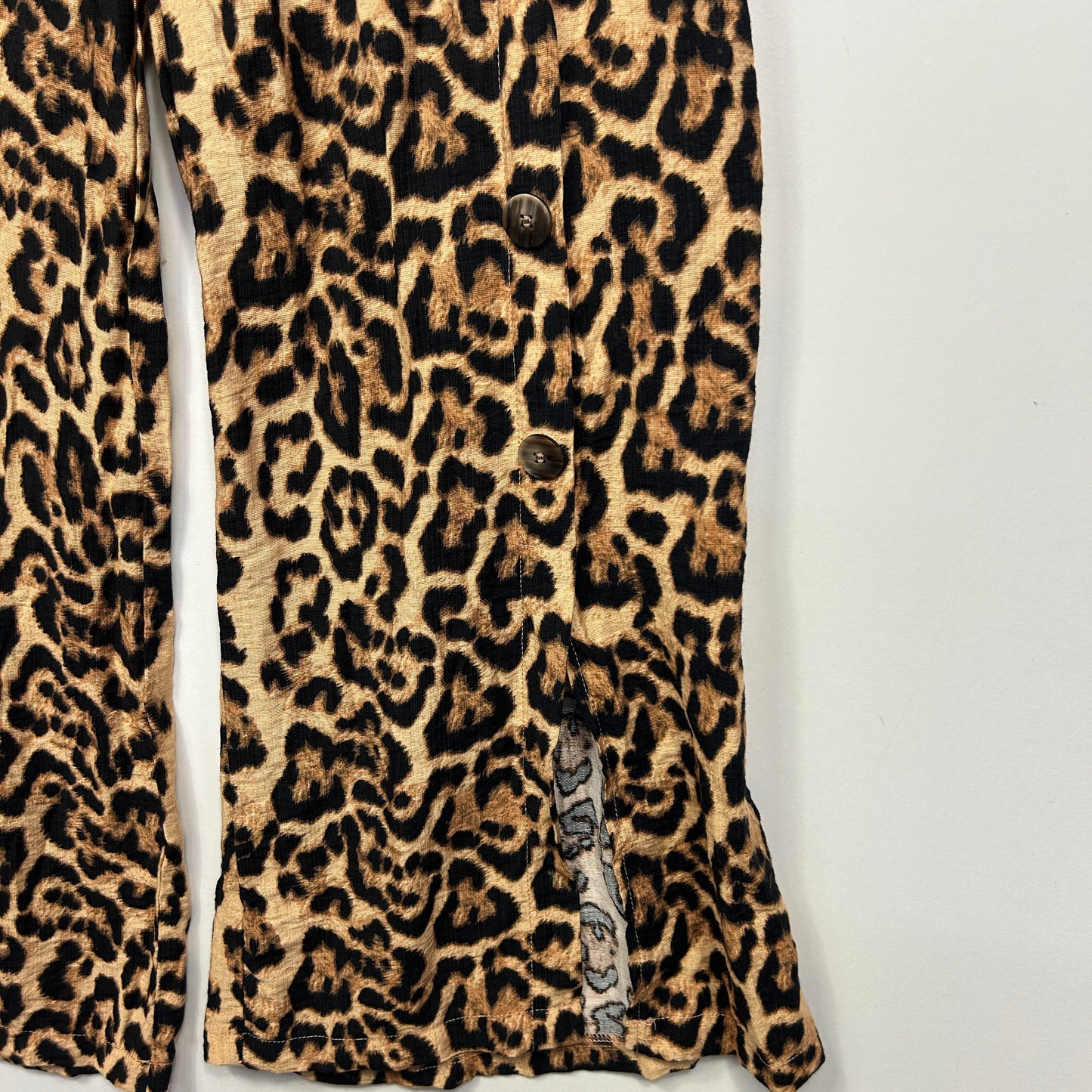 Missy Q Leopard Print Pants - Size 16