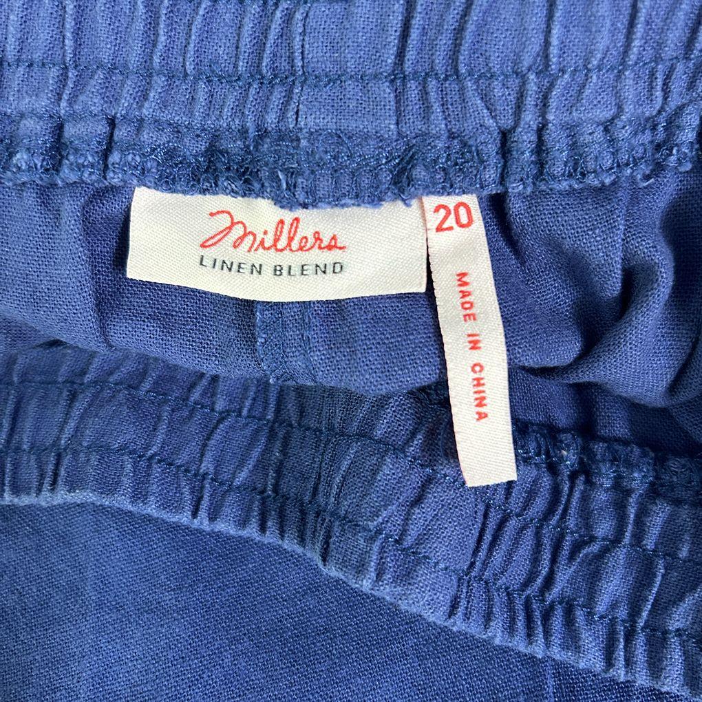 Millers Blue Linen Pants - Size 20