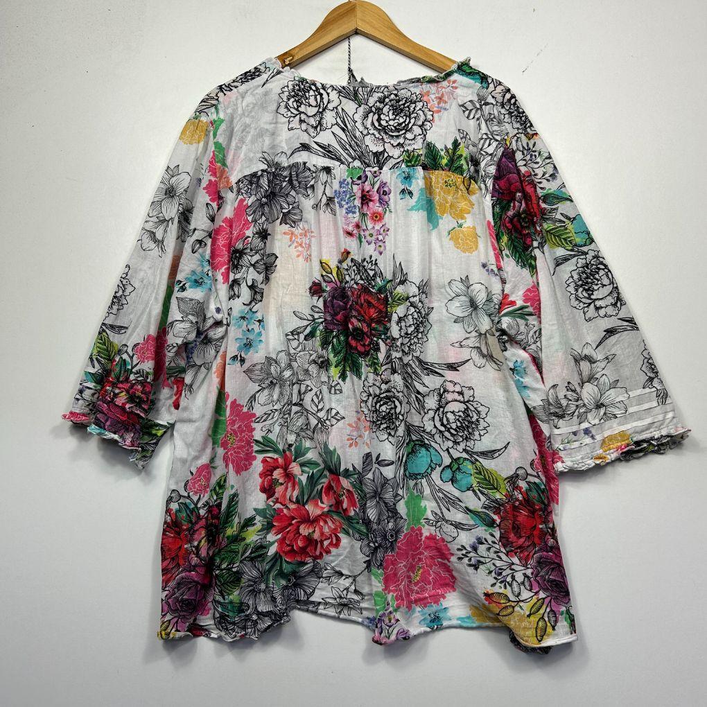 Virtuelle Multi Floral Cotton Top Size 24
