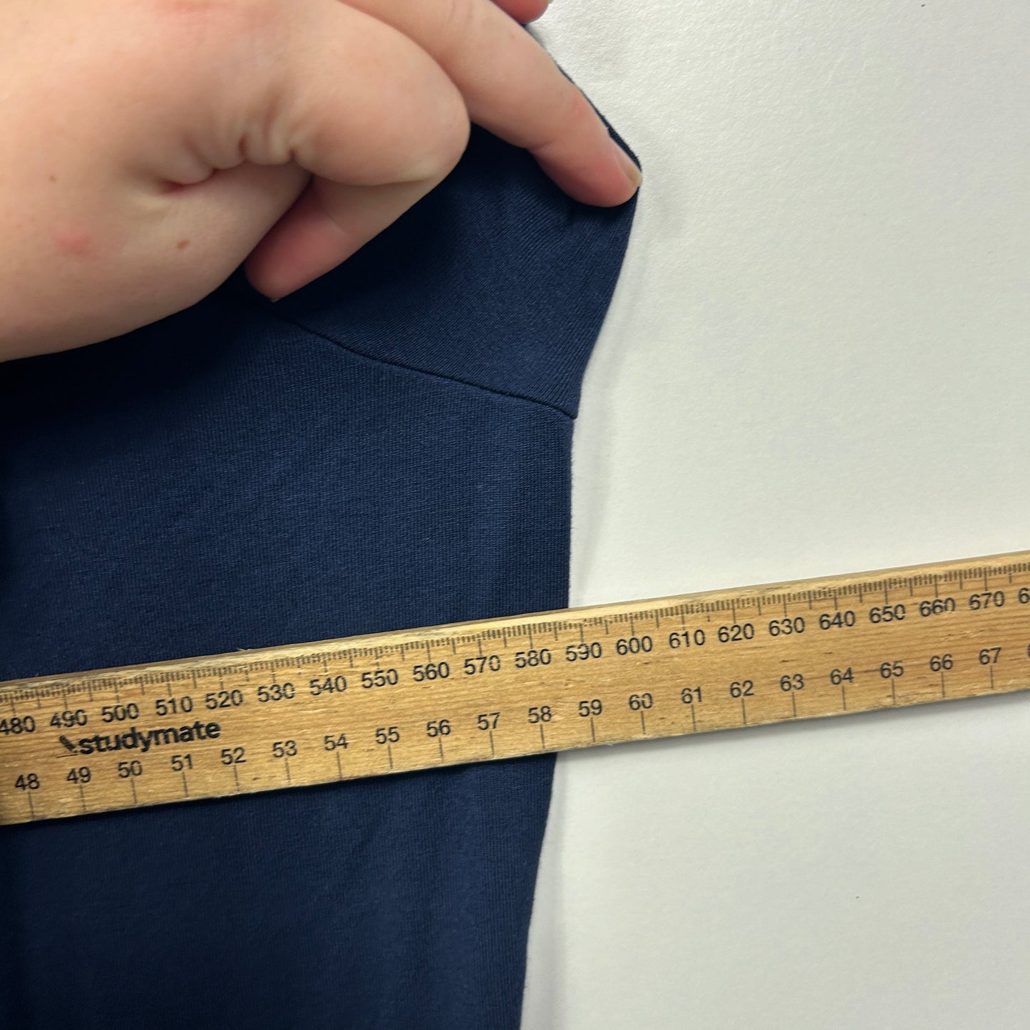 Millers Navy Blue Long Sleeve Top with Button Cuff Detail - Size XXL