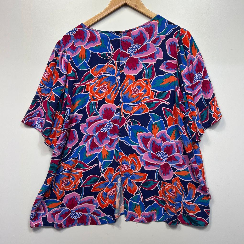 Autograph Multicoloured Floral Top - Size 20 (fault)