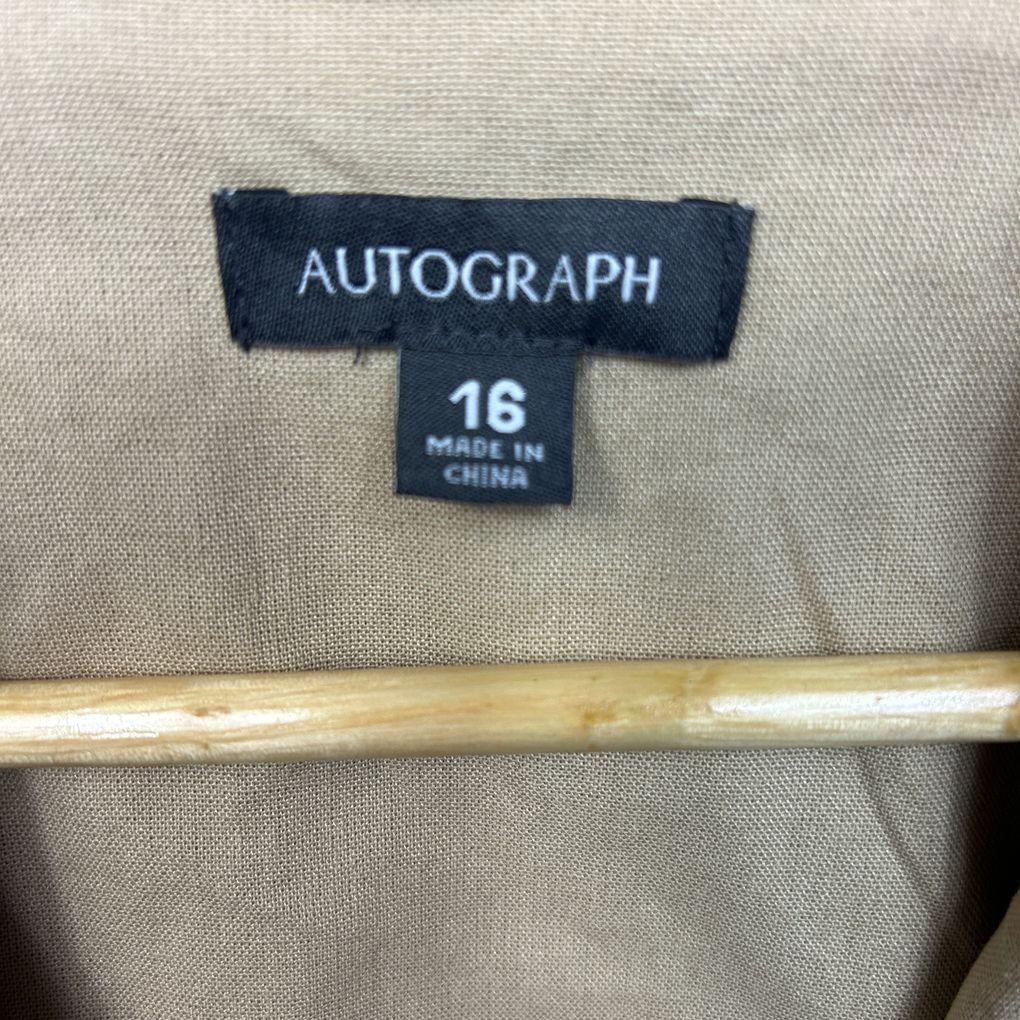 Autograph Beige Linen Blazer - Size 16