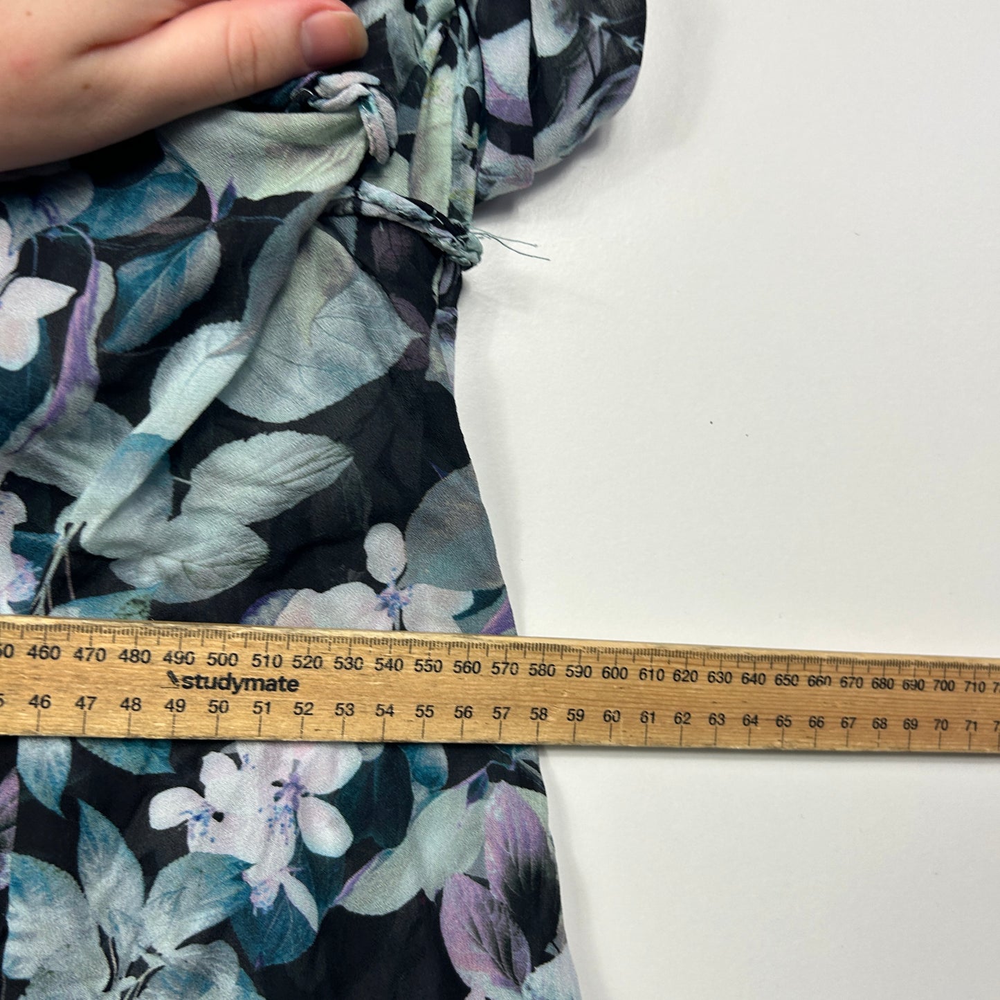 Sussan Black Floral Sheer Blouse - Size 18