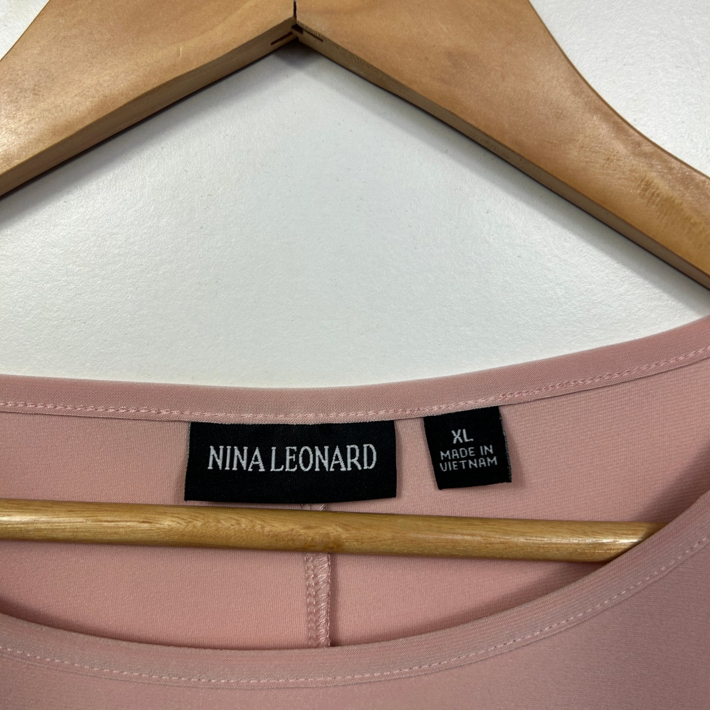 Nina Leonard Dusty Pink Asymmetric Tunic - Size XL