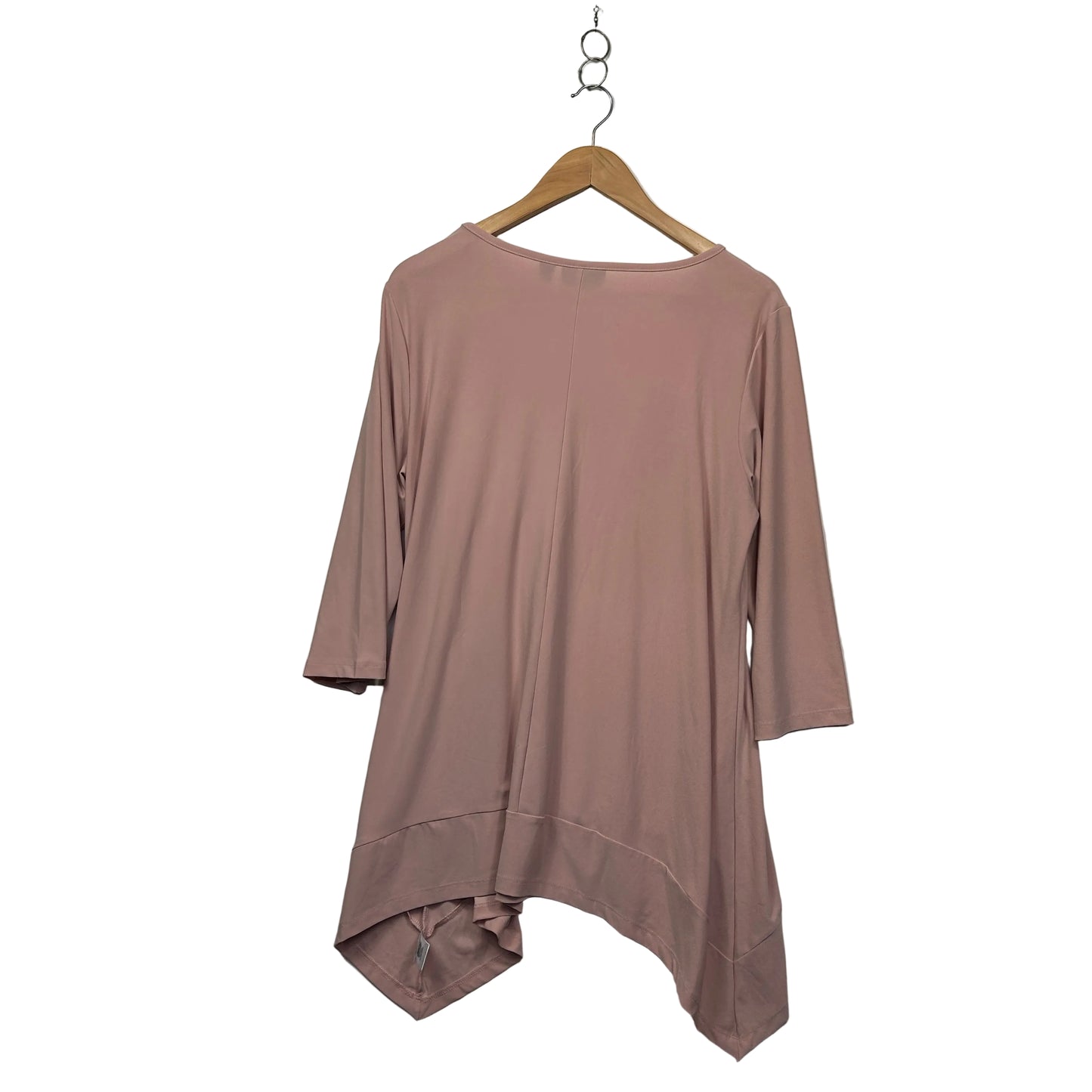 Nina Leonard Dusty Pink Asymmetric Tunic - Size XL