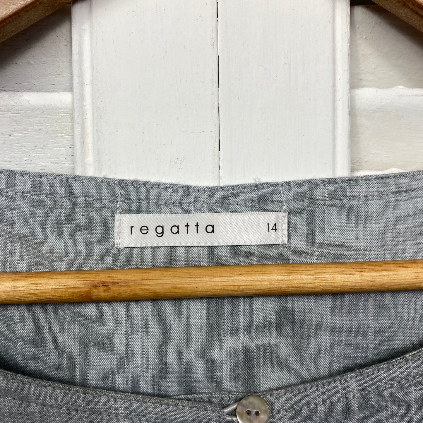 Regatta Top Size 14 Grey Long Sleeve Cotton Blend