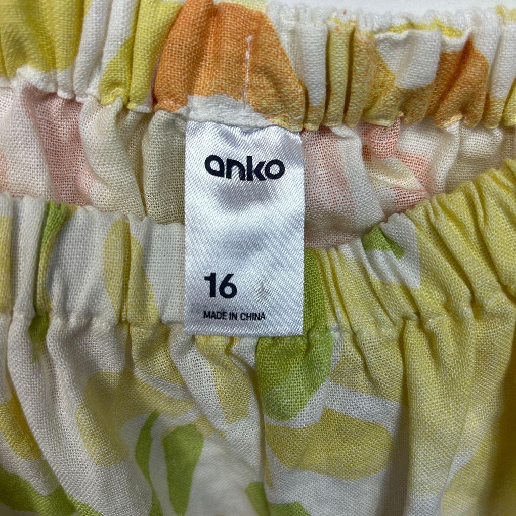 Anko Yellow Linen Cami Top - Size 16