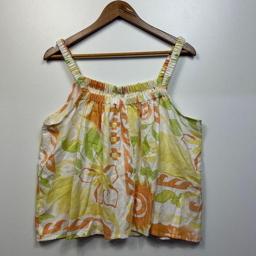 Anko Yellow Linen Cami Top - Size 16